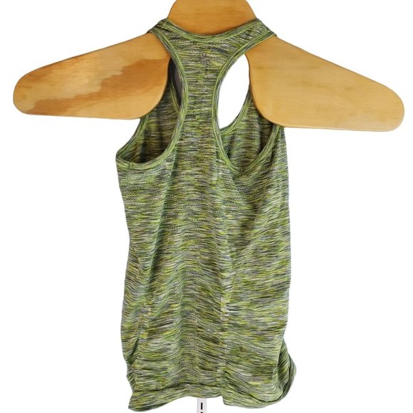Athleta Womens Fastest Track Tank XS Space Dye Green Racerback‎ Workout 489382 - Picture 2 of 3